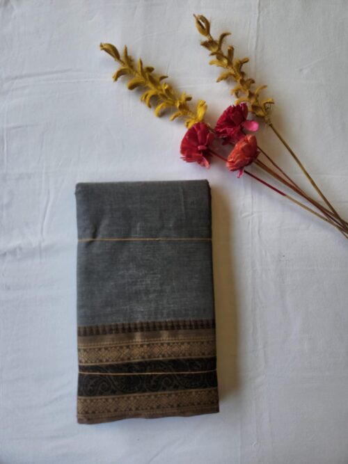 Cement color cotton saree