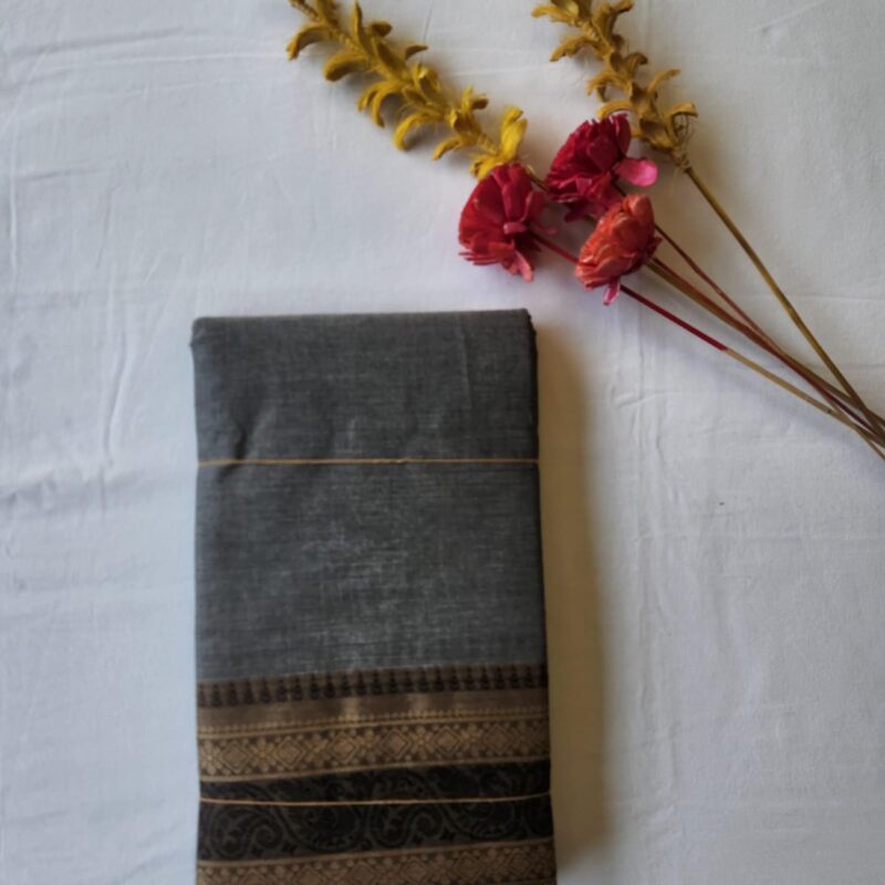 Cement color cotton saree