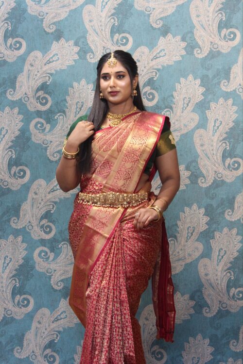 Red wedding saree