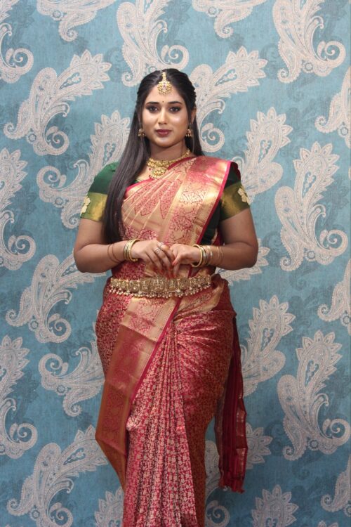 Red wedding saree - Image 3