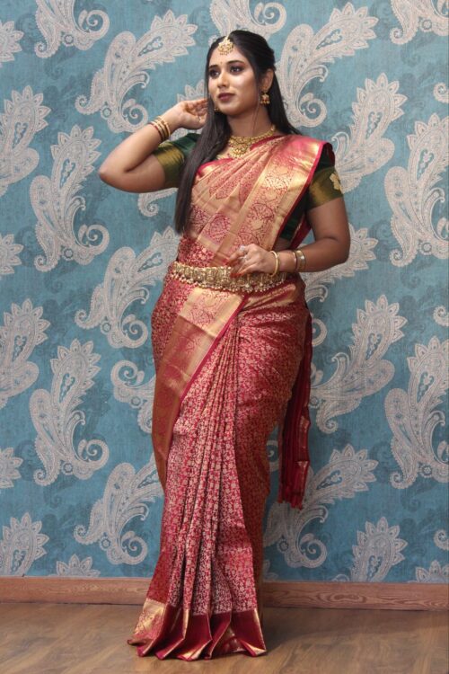 Red wedding saree - Image 8