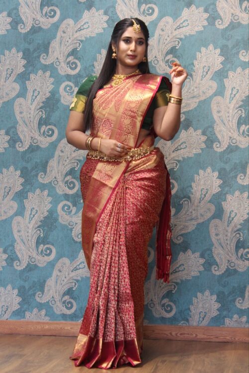 Red wedding saree - Image 7