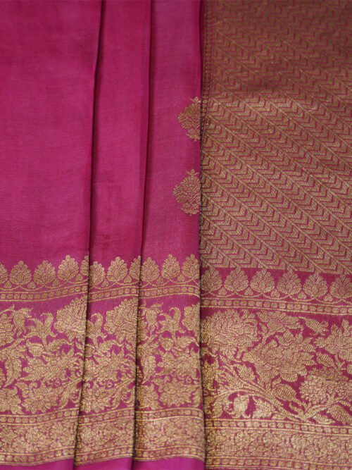 PINK ORGANZA WITH ZARI WORK