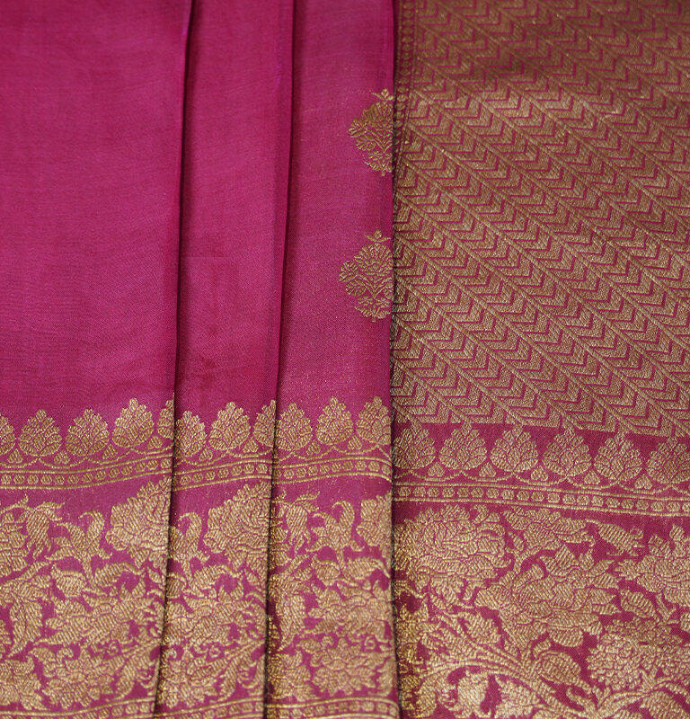 PINK ORGANZA WITH ZARI WORK